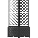  Vrtna žardinjera s rešetkom crna 80x40x136 cm PP | shoptok.hr