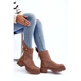 Boto Women's Fashionable Suede Boots With Zip Dark Beige Kandell | ePonuda.com