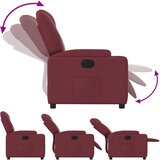  Električni naslonjač od tkanine crvena boja vina | shoptok.hr