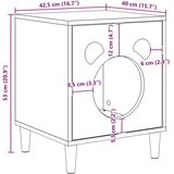  Mačja Kuća Dimljeni hrast 42 5 x 40 x 52 5 cm Konstruirano drvo | shoptok.hr