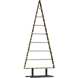 vidaXL Kovinsko božično drevesce z stojalom Črna 150 cm Jeklo | Shoptok.si