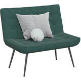 vidaXL klop temno zelena 110x74x84 cm žamet | Shoptok.si