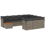  11-dijelni set vrtnih sofa od poliratana s jastucima sivi | shoptok.hr