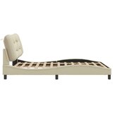  Okvir za krevet s uzglavljem krem 120x200 cm od tkanine | shoptok.hr