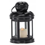 LED lampion 10 x 10 x 19 cm - Crni