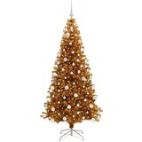 vidaXL Božično drevo med 300 LED z stojalom Zlata 180 cm PET | Shoptok.si