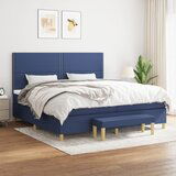 The Living Store Box spring postelja z vzmetnico moder 200x200 cm blago - Box Spring Postelja, (21514071) | Shoptok.si