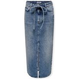 Only Krila Gianna Belted Skirt - Medium Blue Denim Modra | Shoptok.si