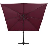  Konzolni vrtni suncobran s dvostrukim vrhom 300 x 300 cm bordo | shoptok.hr