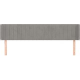  Vzglavje z ušesi svetlo sivo 163x16x78/88 cm žamet, (20793661) | Shoptok.si