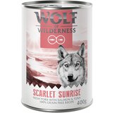 Wolf of Wilderness Adult 6 x 400 g - "Red Meat" Scarlet Sunrise: svinjsko meso z lososom in tuno | Shoptok.si