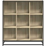 vidaXL Polica za knjige Sonoma hrast Konstruirano drvo i metal | shoptok.hr