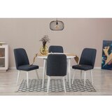 Woody Fashion trpezarijski sto i stolice vina 1048 white navy blue