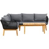 Venture Home vrtna kutna lounge garnitura Chania, prirodna boja / crna | shoptok.hr