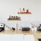 PHOENANCEE 2x 43x13cm viseča stenska polica iz lesa | Shoptok.si