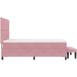  Postelja z vzmetnico z vzmetnico Roza 160 x 200 cm Žamet, (5000125900) | Shoptok.si