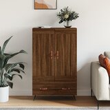  Visoka komoda smeđa boja hrasta 69,5x31x115cm konstruirano drvo | shoptok.hr