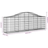  Lučne gabionske košare 4 kom 200x30x60/80 cm pocinčano željezo | shoptok.hr