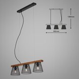 BRILONER 4077-035 - Luster na sajli WOOD & STYLE 3xE14/25W/230V | Eponuda.com