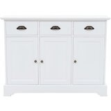Maison Chic Komoda - Predalnik s 3 vrati MDF in borovina 105x35x77,5 cm, (21721205) | Shoptok.si