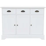 Komoda s 3 vratima MDF i borovina 105 x 35 x 77,5 cm
