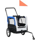  2-u-1 prikolica za bicikl i kolica za kućne ljubimce sivo-plava | shoptok.hr