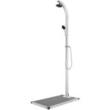 vidaXL Vrtni tuš s sivim podstavkom 220 cm aluminij Cene