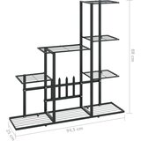 vidaXL Stalak za cvijeće 94,5 x 25 x 88 cm crni metalni | shoptok.hr