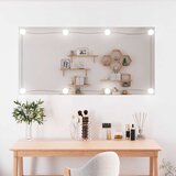  Zidno ogledalo s LED svjetlima 50x100 cm stakleno pravokutno | shoptok.hr