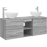  Set ormarića za kupaonicu 3 kom. Siva Sonoma 49,5 x 41 x 64,5 cm | Shoptok.si