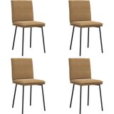Furnova Jedilni stoli 4 kosi rjav žamet, (21950246) | Shoptok.si