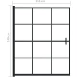 Pregrada za tuš ESG 116 x 140 cm crna | shoptok.hr