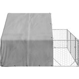 vidaXL Vanjska kućica za pse sa stazom 3x3x1,9 m pocinčani čelik | shoptok.hr