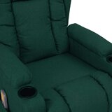  Masažni stol s funkcijo vstajanja temno zeleno blago, (20921172) | Shoptok.si