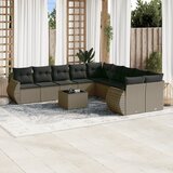 vidaXL 11-dijelni set vrtnih sofa poliratan s jastucima svijetlosivi | shoptok.hr