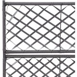  Sadilica s rešetkom i 2 posude 58x30x107 cm od poliratana crna | shoptok.hr