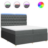  Krevet s oprugama i madracem tamnosivi 200 x 200 cm od tkanine | shoptok.hr