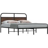 Maison Chic Posteljni okvir - Dvoposteljna postelja - Zakonska postelja brez vzmetnice 150x200 cm rjav hrast inž. les-J10919, (21765536) | Shoptok.si