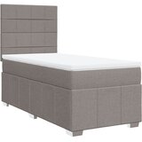  Krevet s oprugama i madracem smeđesivi 100 x 200 cm od tkanine | shoptok.hr