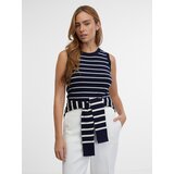 Orsay Women's Striped Top Navy Blue - Women's | shoptok.hr