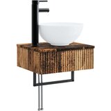 vidaXL Priljubljen umivalnik na steni Star les 40 x 35 x 39 cm, (5000245694) | Shoptok.si