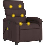 Maison Chic masažni naslanjač - Relax naslanjač temno rjavo blago, (22134346) | Shoptok.si