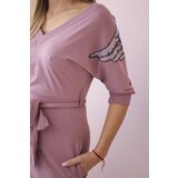 Kesi Dress with wings on the shoulders dark pink | shoptok.hr