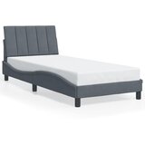  Okvir kreveta s LED-om bez madraca Hanko tamnosivi 90 x 200 cm baršunasti | shoptok.hr