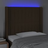  LED uzglavlje tamnosmeđe 83x16x118/128 cm od tkanine | shoptok.hr