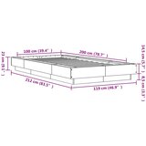  Okvir za krevet smeđi hrast 100 x 200 cm konstruirano drvo | shoptok.hr