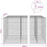  Gabion s žicom debljine 3,5 mm i mrežom 5x5 cm 1050x100x150 cm Slike
