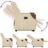  Električni naslonjač na podizanje od tkanine krem | shoptok.hr