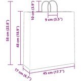  Papirnate vrećice 250 kom s ručkama ružičaste 45x17x48 cm | shoptok.hr