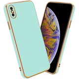 Cadorabo Ohišje, združljiv z Apple v sijajni metini zeleni barvi - Zlato - zaščitno prevleko iz fleksibilnega silikona TPU in z zaščito pred kamero, (20593400) Cene